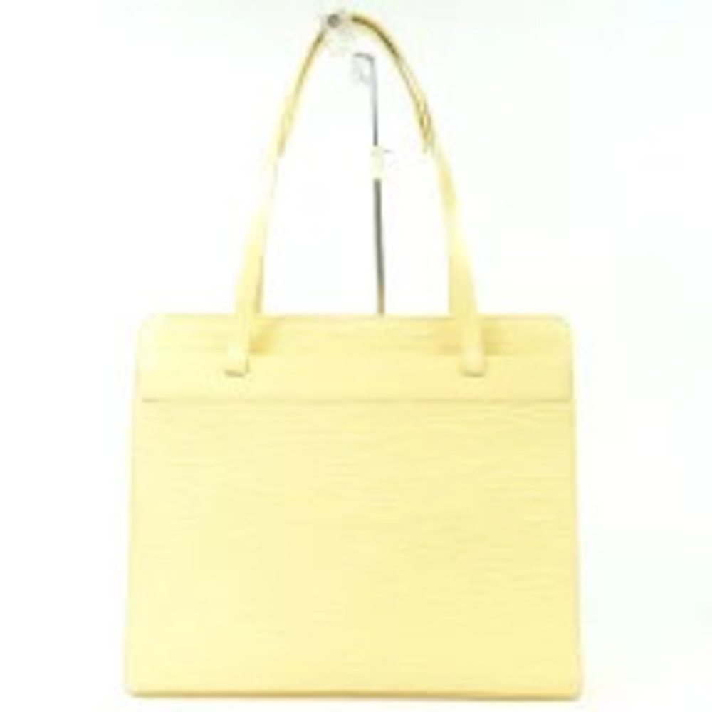 Louis Vuitton Vanilla Leather Bag Handbag Epi Tote Croisette Black